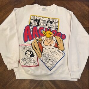 Vintage‎ Disney Snow White Grumpy AACHOO Comic Sweatshirt |O1